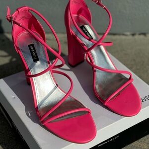 Nine West Pink Strappy Heels for Women